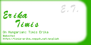 erika timis business card